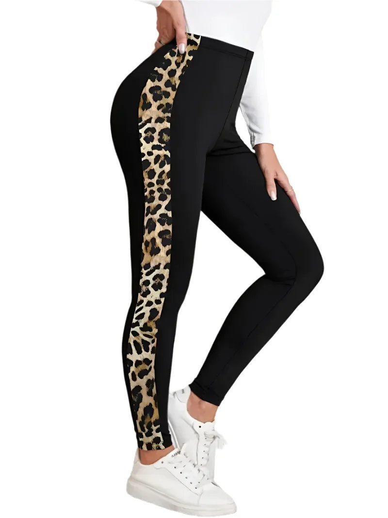High Waisted Leopard Print Leggings for Yoga, Running & More