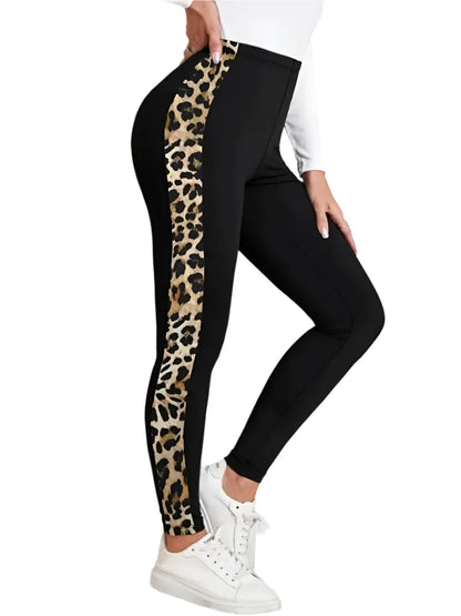 High Waisted Leopard Print Leggings for Yoga, Running & More