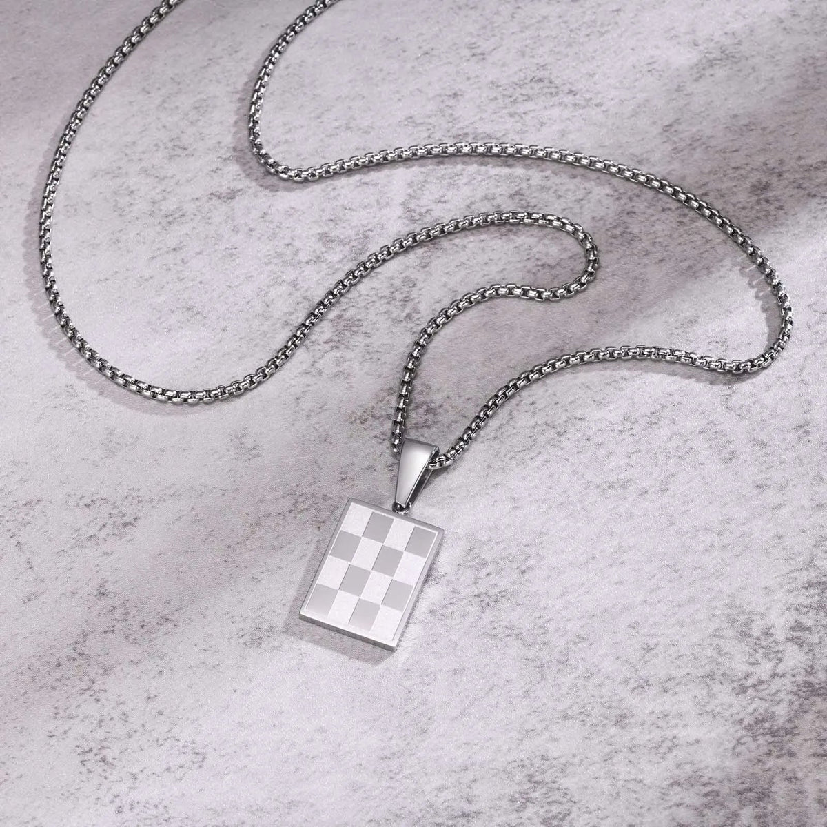 Small Dog Tag Pendant Necklace | Military Style Stainless Steel Gift for Men