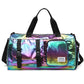 Effortless Weekends Holographic Glamour Duffel with Shoe Compartment