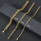 Stainless Steel Cuban Link Chain Necklace for Men | Punk Gold Black Silver