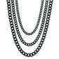 Stainless Steel Cuban Link Chain Necklace for Men | Punk Gold Black Silver