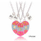 3 Pcs/set Best Friends Pendant Necklace For Woman Magnetic Adjustable Rainbow Daisy Lover Broken Heart Chain BFF Jewelry Gifts