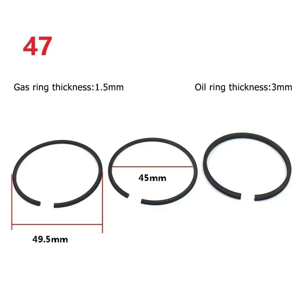 3pcs Piston Rings Set for Air Compressor | Pneumatic Cylinder Replacement Kit