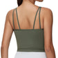 Women's Longline Sports Bra & Padded Yoga Workout Tank