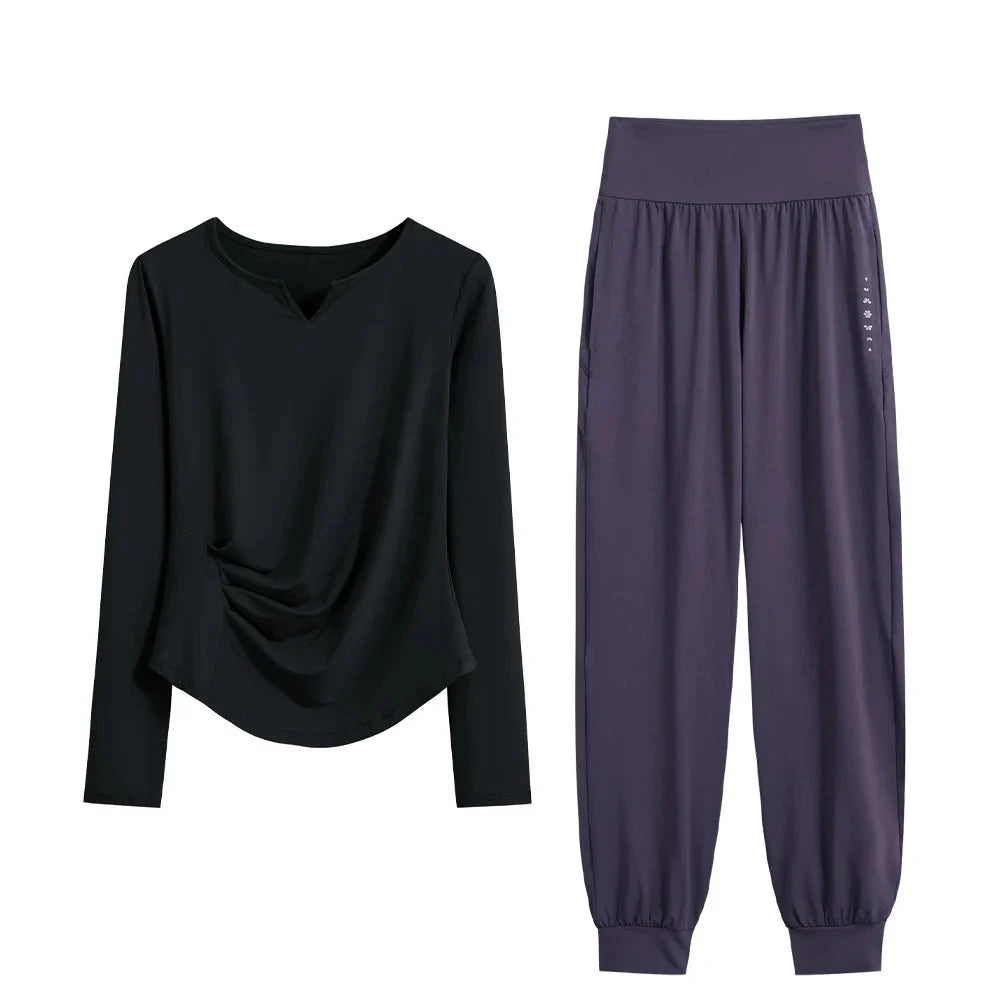Women’s 2-Piece Autumn Yoga & Quick-Dry Running Sportswear Set