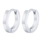 Vnox Small Hoop Huggie Earrings | Glossy Stainless Steel Minimalist Earrings for Women and Men