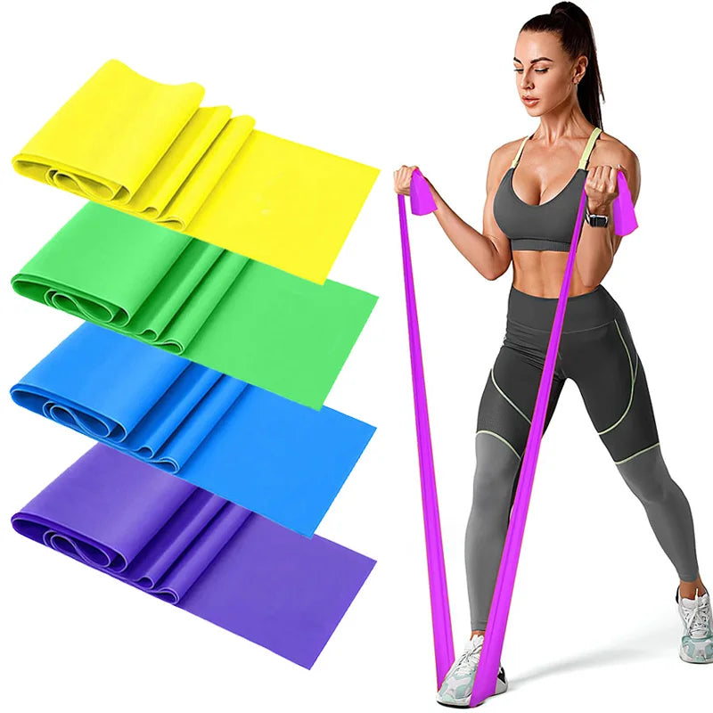 4-Piece Resistance Band Set: Fitness, Yoga, & Therapy