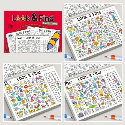 Look and Find Hidden Object Coloring Book | Interactive Seek and Find Activity Workbook for Kids