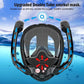 Full Face Snorkel Mask 180°Panoramic View Silicone Dry Top Snorkeling Diving Swimming Goggles With 2 Snorkels Anti-Fog Anti-Lea