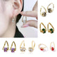 1 Pair Copper Magnetherapy Germanium Earrings Therapy Luxury Magnetic Therapy Earrings Colorful Lymphvity Magnetherapy Earring