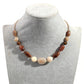 Vintage Acrylic Irregular Beaded Chain Necklace | Geometric Clavicle Choker Jewelry