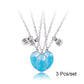 3 Pcs/set Best Friends Pendant Necklace For Woman Magnetic Adjustable Rainbow Daisy Lover Broken Heart Chain BFF Jewelry Gifts