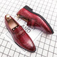 2025 New Red Dress Shoes Wedding Shoes shoes men leather original Italian Classic Blue loafer Men Formal Flats Homme Zapatos