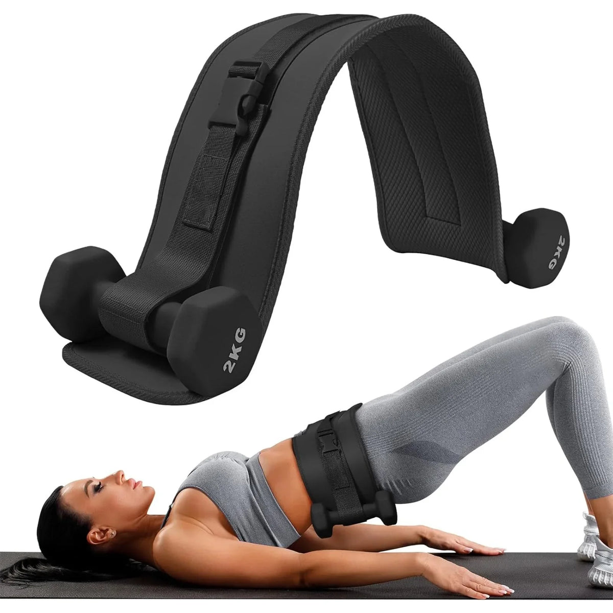 Widen & Thickened Hip Thrust Belt for Dumbbells & Plates