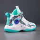 Fashion Basketball Shoes for Kids High-top Sneakers Children Casual Sports Shoes Ankle-protected Anti-slippery Gym Trainers Boys