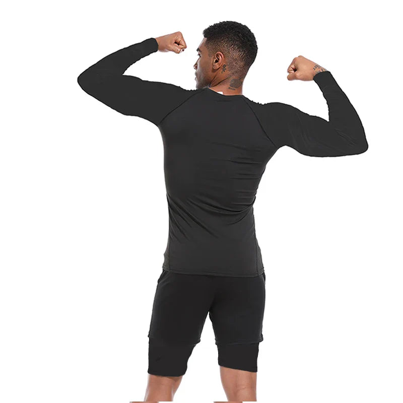 Men’s Long Sleeve Fitness Tee – Spring & Autumn Training Shirt