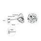 Surgical Steel Cubic Zirconia Stud Earrings | Unisex Screw-Back Earrings