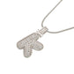 Silver Bubble Initial Letter Necklace | Customizable 26 Letters Pendant Jewelry for Women