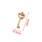 Gold Plated Heart Lock Key Pendant Set | 5pcs Stainless Steel Charms for DIY Jewelry