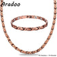 ARADOO Premium Copper Bracelet Necklace for Women Men Jewelry Set Gifts
