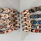 Vinterly Pure Copper Bracelet Magnetic Therapy 22cm Vintage Artificial Turquoise Benefits Chain Link Jewelry Blue Stones Magnets