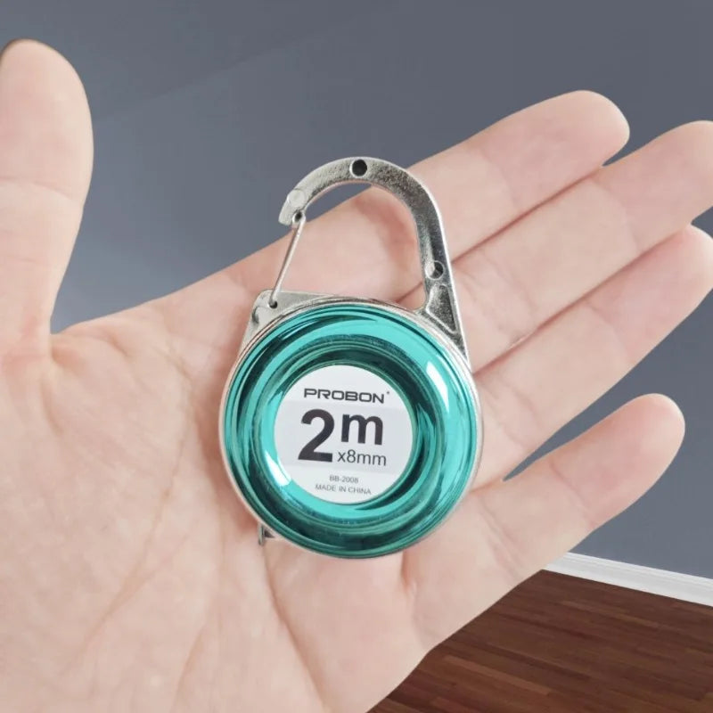 2M Keychain Tape Measure | Portable Mini Measuring Ruler for DIY and Home Use