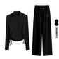Women’s 2-Piece Yoga Set: Drawstring Top & Sweatpants