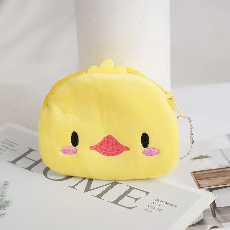 Cartoon Cute Pig Animal Coin Purse | Kawaii Soft Plush Zipper Wallet for Kids
