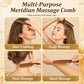 Sandalwood Copper Bead 10 Tooth Scalp Massage Comb and Acupressure Face Massager for Jaw Tension Relief Facial & Neck Relaxation
