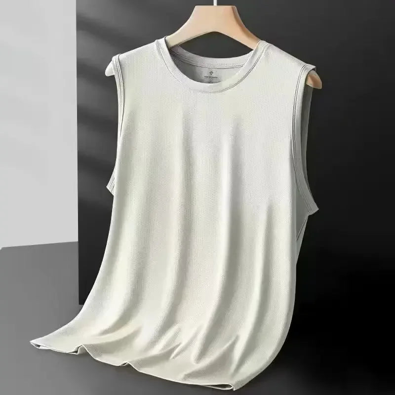 Men's Ice Silk Mesh Tank Breathable Summer Vest