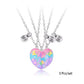 3 Pcs/set Best Friends Pendant Necklace For Woman Magnetic Adjustable Rainbow Daisy Lover Broken Heart Chain BFF Jewelry Gifts
