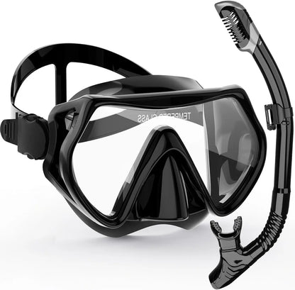 Diving Mask Snorkeling Set - Silicone Swimming Glasses - Snorkeling Tube - For Adult Snorkeling Only