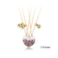 3 Pcs/set Best Friends Pendant Necklace For Woman Magnetic Adjustable Rainbow Daisy Lover Broken Heart Chain BFF Jewelry Gifts