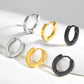 Vnox Small Hoop Huggie Earrings | Glossy Stainless Steel Minimalist Earrings for Women and Men