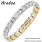 ARADOO Preumium Pure Copper Bracelet for Men Women Double Row Magnetic Therapy Wristband Jewelry Gifts