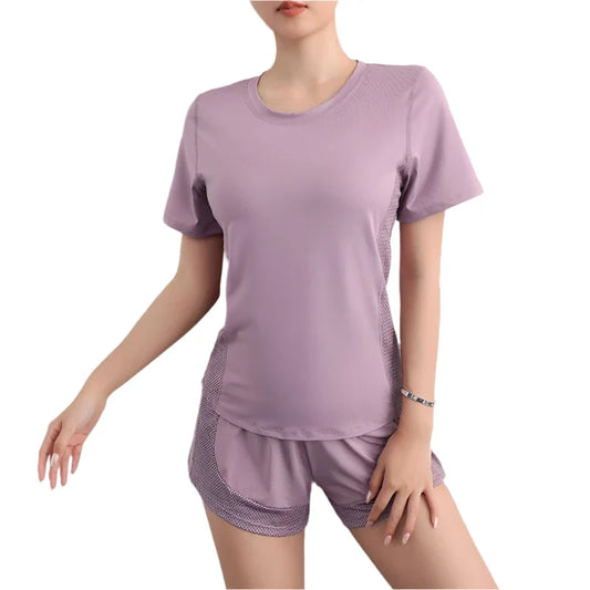Women's Breathable Mesh Back Running Shirt