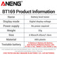 ANENG BT169 Battery Level Tester | Digital Display, No Power Required, Portable ABS Tester