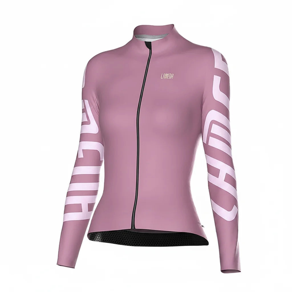 Women's Thermal Fleece Cycling Jersey Long Sleeve Winter Top
