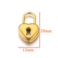 Gold Plated Heart Lock Key Pendant Set | 5pcs Stainless Steel Charms for DIY Jewelry