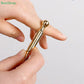Dual Head Brass Facial Massage Stick,Handheld Fascia Scraping Stick,Acupoint Massage Stick,Acupoint Pen Body Massager
