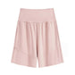 Women's High-Waisted Long Yoga Shorts with Pockets