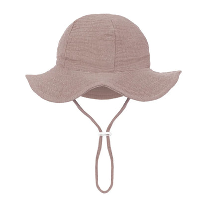 Baby Cotton Bucket Hat | Unisex Sun Protection Hat for Infants 3-12 Months