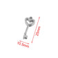 Gold Plated Heart Lock Key Pendant Set | 5pcs Stainless Steel Charms for DIY Jewelry