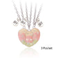 3 Pcs/set Best Friends Pendant Necklace For Woman Magnetic Adjustable Rainbow Daisy Lover Broken Heart Chain BFF Jewelry Gifts