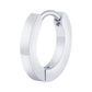 Vnox Small Hoop Huggie Earrings | Glossy Stainless Steel Minimalist Earrings for Women and Men
