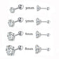 Stainless Steel Titanium Tragus Stud Earrings | 4 Prong Zircon Crystal Cartilage Jewelry