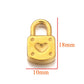 Gold Plated Heart Lock Key Pendant Set | 5pcs Stainless Steel Charms for DIY Jewelry