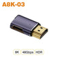NNBILI HDMI 2.1 Adapter | 48Gbps 8K@60Hz Elbow and Straight Converter