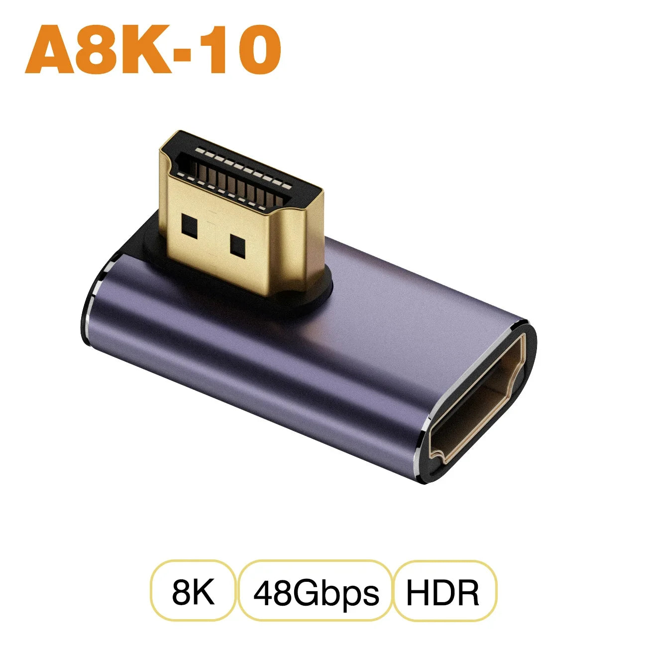 NNBILI HDMI 2.1 Adapter | 48Gbps 8K@60Hz Elbow and Straight Converter